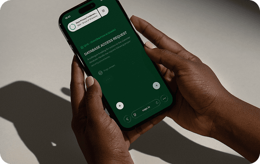 Saga chat scenario on a phone